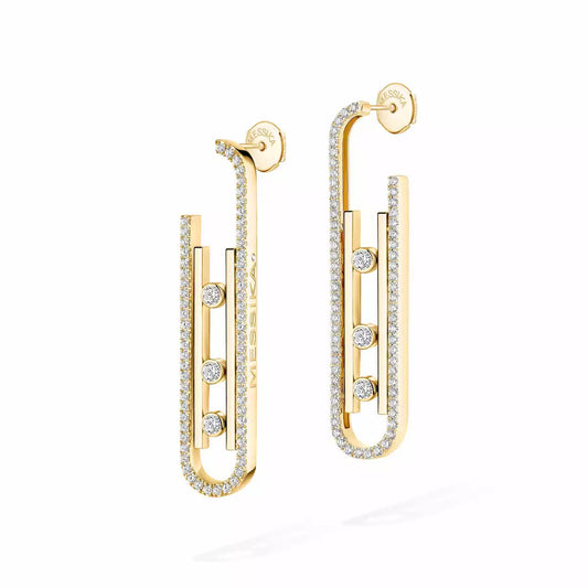 [Sophire]MOVE KINETIC DIAMOND PENDANT EARRINGS