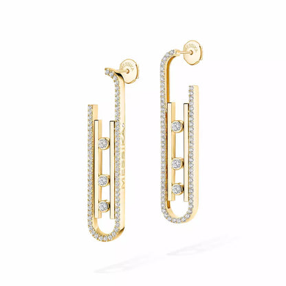[Sophire Jewelry]Diamond Pendant Earrings Move 10Th