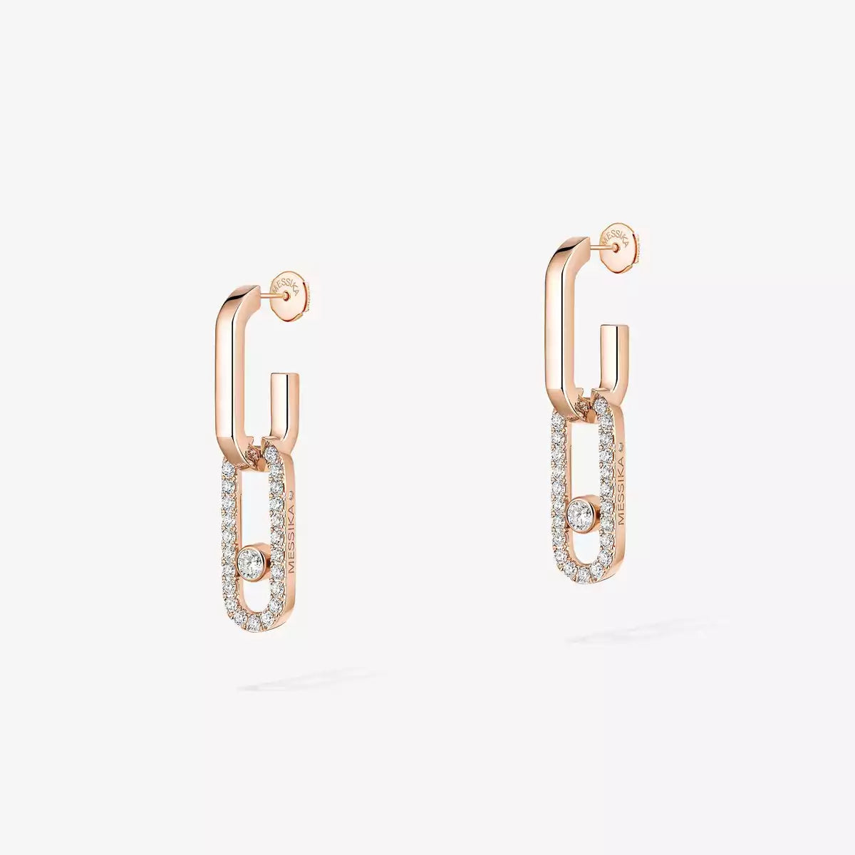 [Sophire Jewelry]Move Link Diamond Earrings