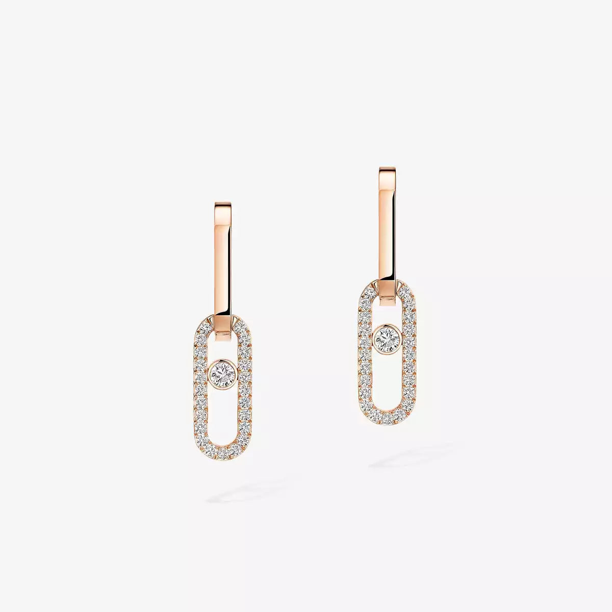 [Sophire Jewelry]Move Link Diamond Earrings