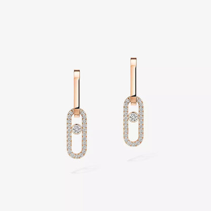 [Sophire Jewelry]Move Link Diamond Earrings