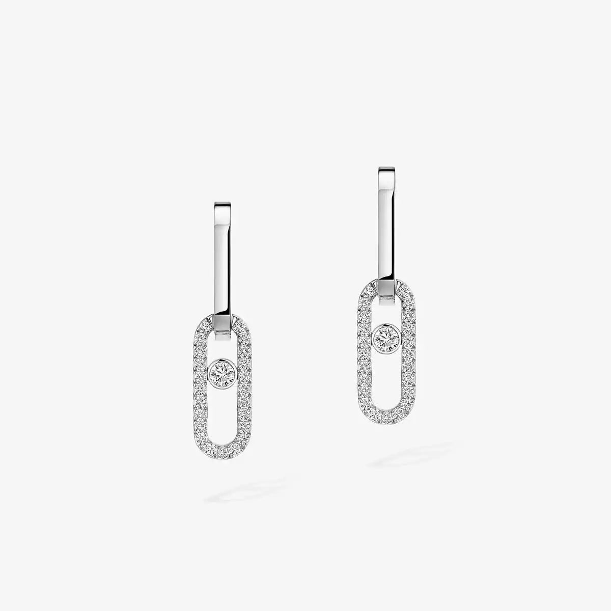 [Sophire Jewelry]Move Link Diamond Earrings