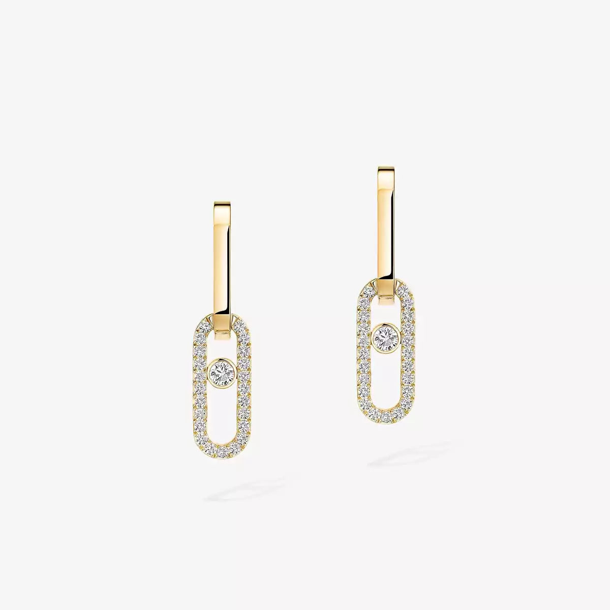 [Sophire Jewelry]Move Link Diamond Earrings