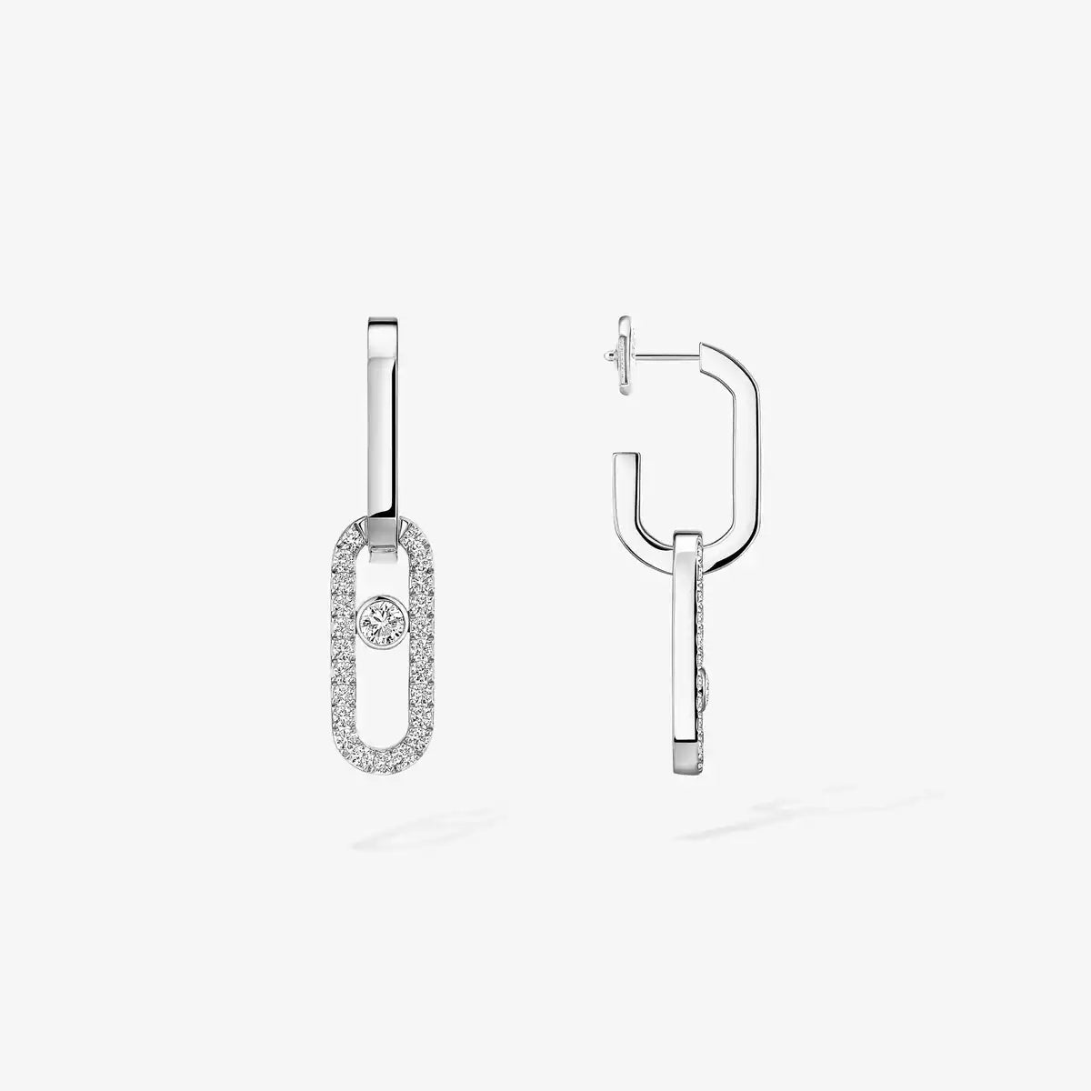 [Sophire Jewelry]Move Link Diamond Earrings