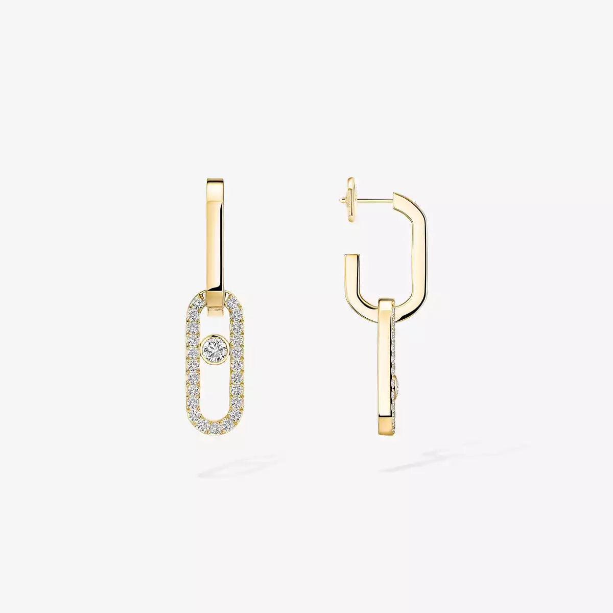 [Sophire Jewelry]Move Link Diamond Earrings