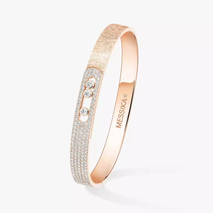 [Sophire Jewelry]Move Noa Ciselé half pavé bangle