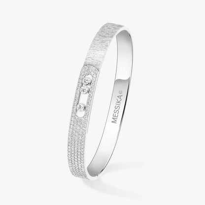 [Sophire Jewelry]Move Noa Ciselé half pavé bangle