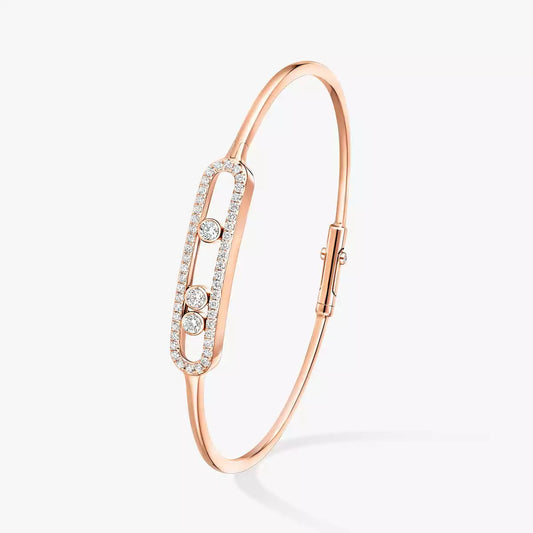 [Sophire]MOVE PAVÉ DIAMOND BANGLE BRACELET M