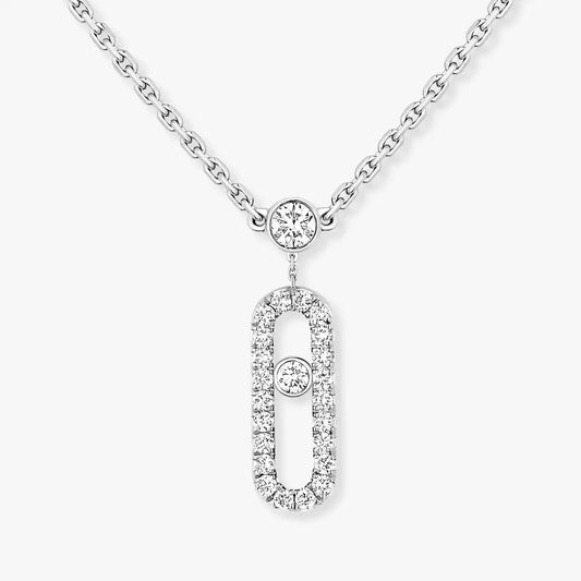 [Sophire]MOVE UNO 2-ROW PAVÉ NECKLACE