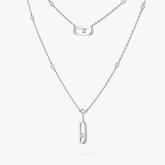 [Sophire]MOVE UNO DOUBLE-PENDANT NECKLACE
