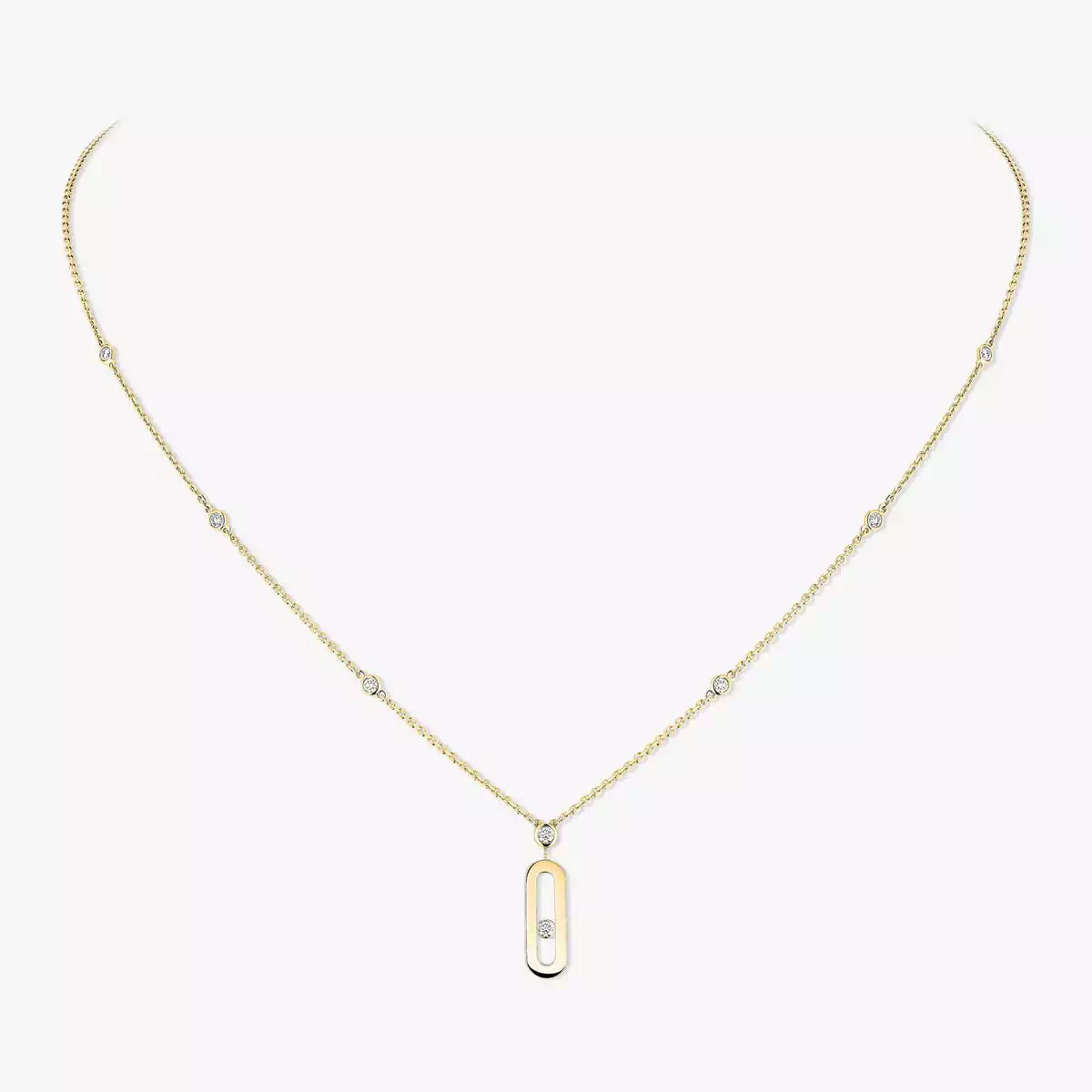 [Sophire Jewelry] Move Uno Gold Diamond Long Necklace
