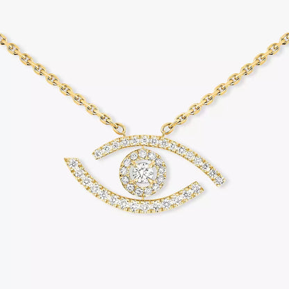 [Sophire Jewelry]Pave_ Diamond Necklace Lucky Eye