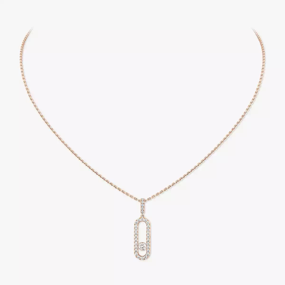 [Sophire Jewelry]Move Uno Diamond Necklace in Rose Gold