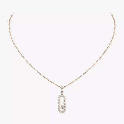 [Sophire Jewelry]Move Uno Diamond Necklace in Rose Gold