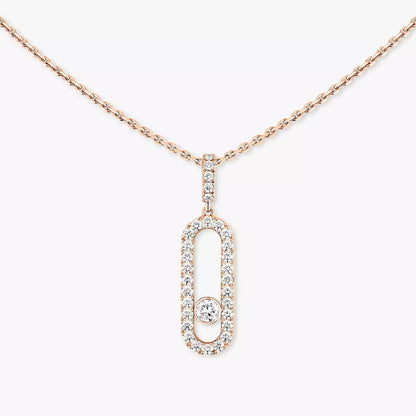 [Sophire Jewelry]Move Uno Diamond Necklace in Rose Gold