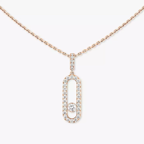 [Sophire Jewelry]Move Uno Diamond Necklace in Rose Gold
