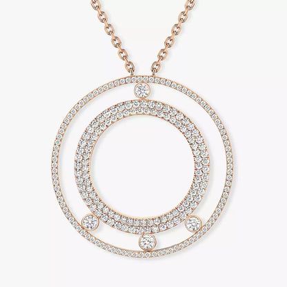 [Sophire Jewelry]Move Romane Long Pave_-Set Diamond Necklace
