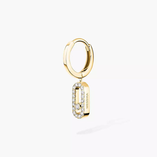 [Sophire]MOVE UNO SINGLE DIAMOND HOOP EARRINGS