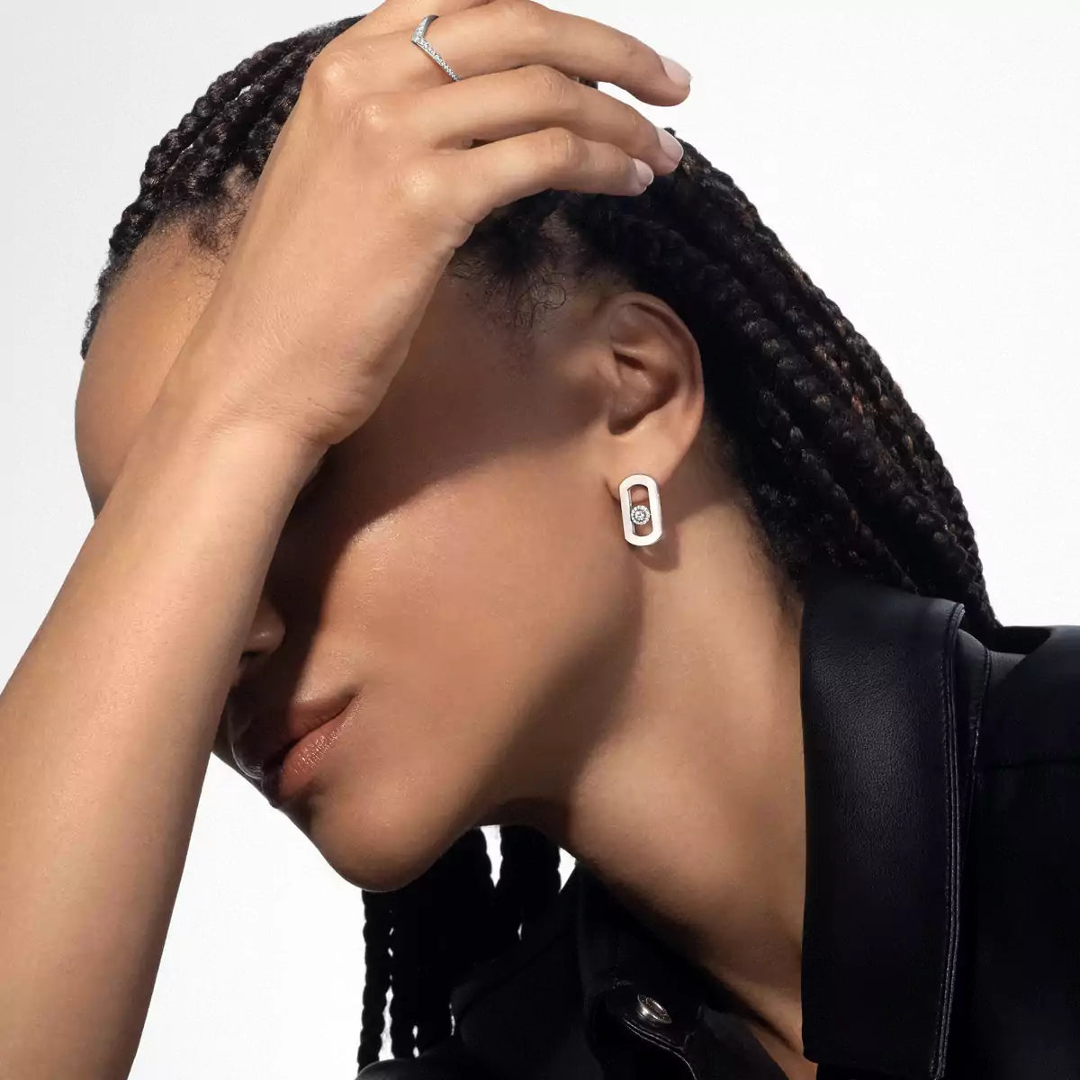 [Sophire Jewelry]So Move Diamond Earrings in Yellow Gold