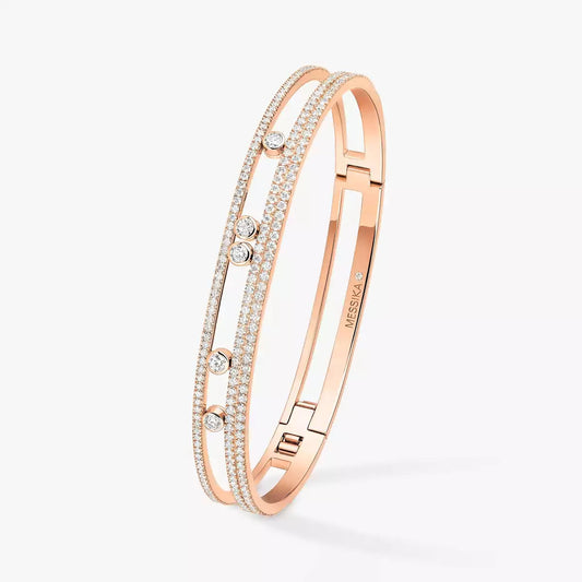 [Sophire]MOVE ROMANE PAVÉ DIAMOND BANGLE BRACELET