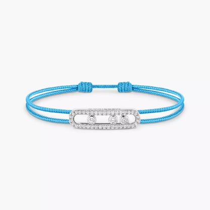[Sophire Jewelry]Messika Care(s) pink cord pavé bracelet