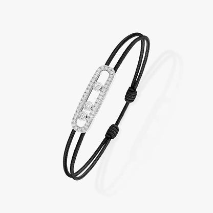 [Sophire Jewelry]Messika Care(s) pink cord pavé bracelet