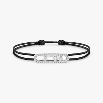 [Sophire Jewelry]Messika Care(s) pink cord pavé bracelet