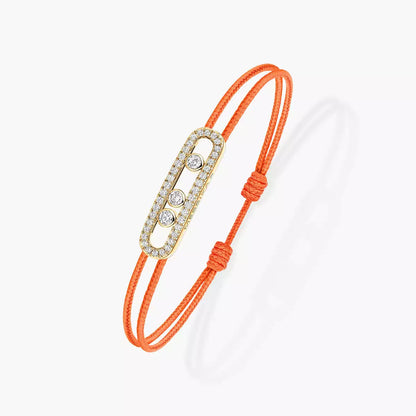 [Sophire Jewelry]Messika Care(s) pink cord pavé bracelet