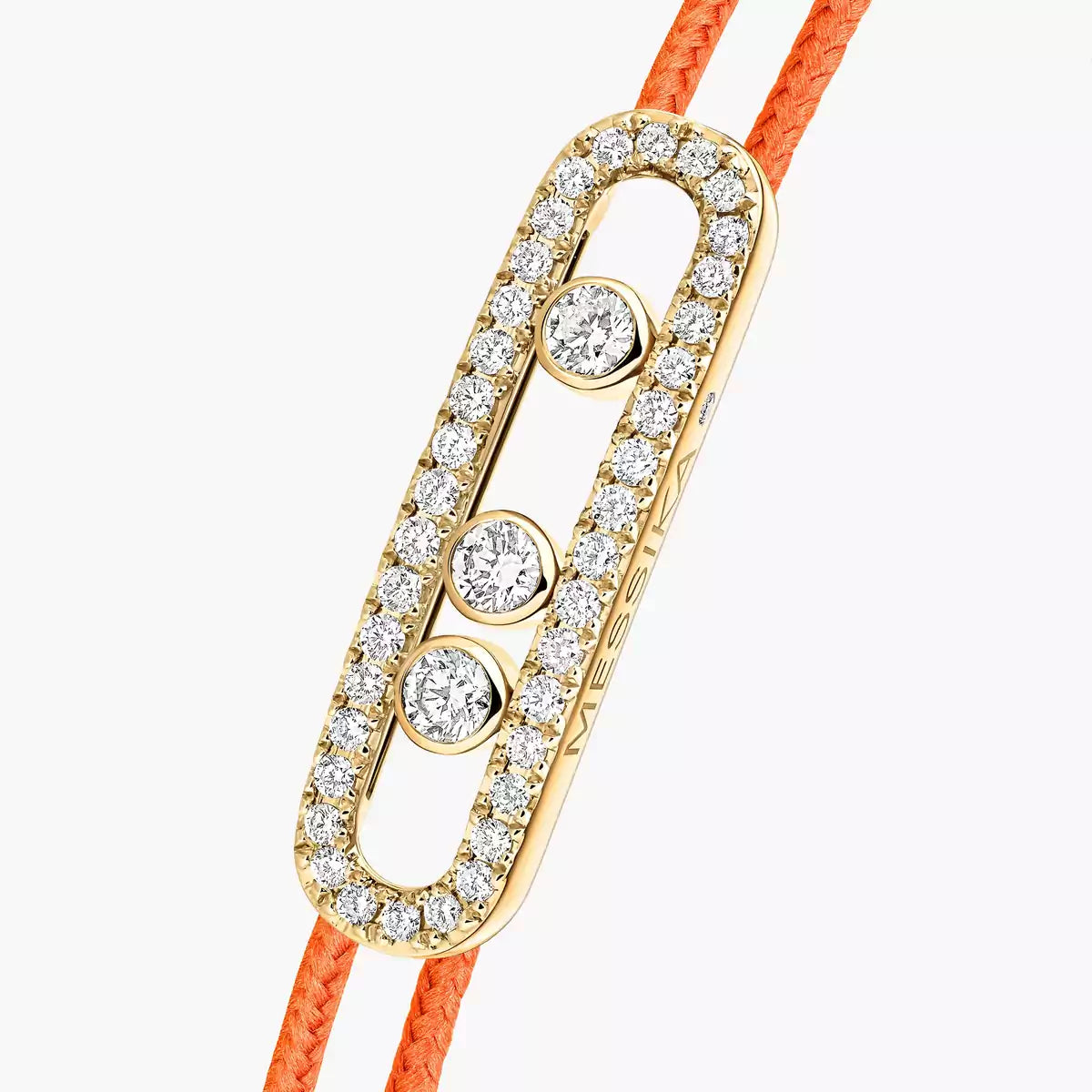 [Sophire Jewelry]Messika Care(s) pink cord pavé bracelet
