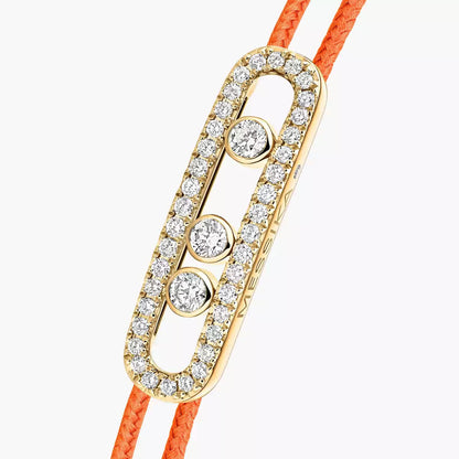 [Sophire Jewelry]Messika Care(s) pink cord pavé bracelet