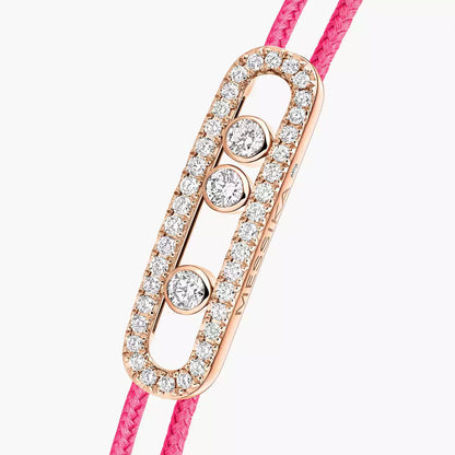 [Sophire Jewelry]Messika Care(s) pink cord pavé bracelet