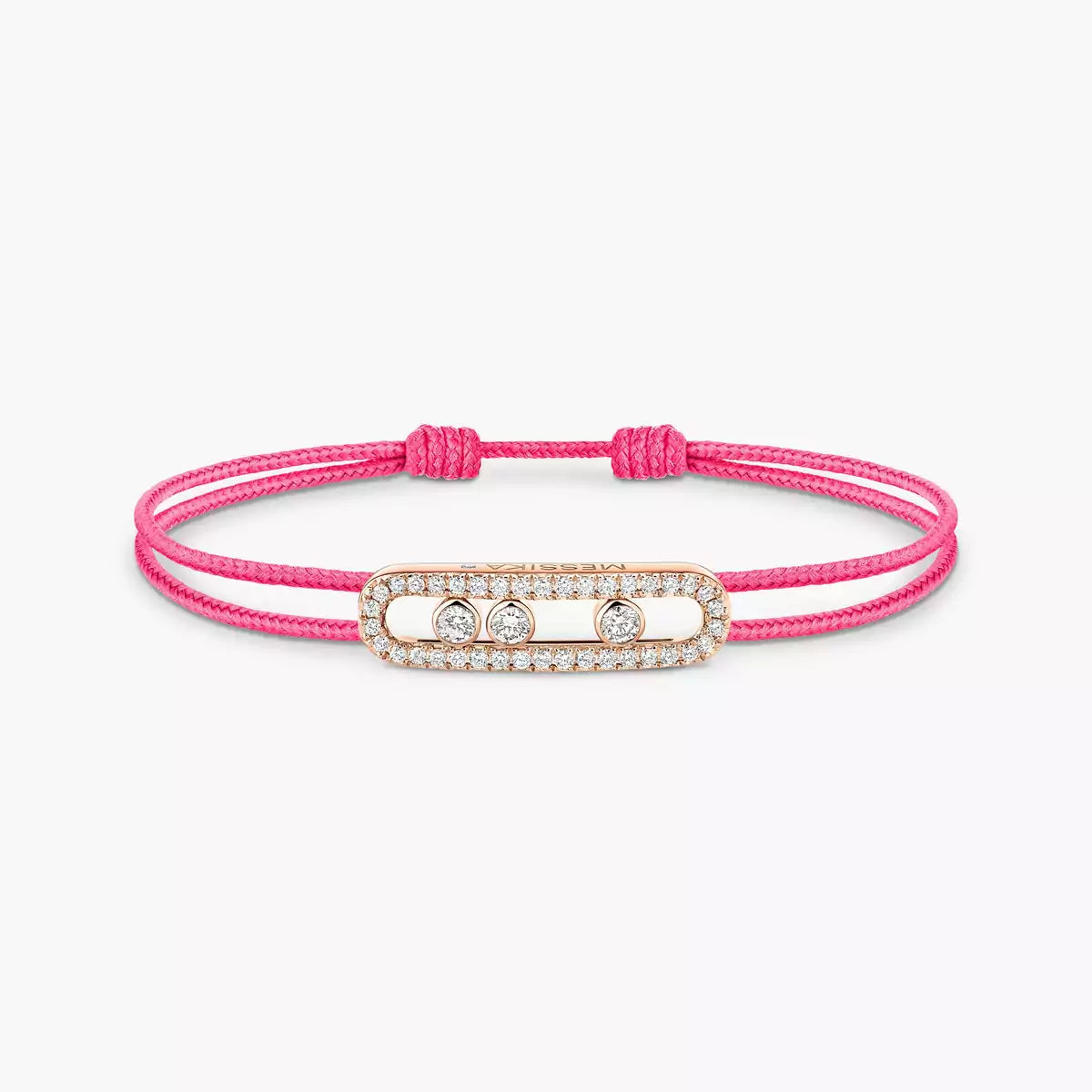 [Sophire Jewelry]Messika Care(s) pink cord pavé bracelet