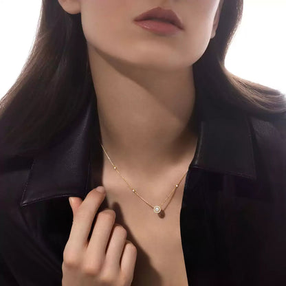[Sophire Jewelry]Diamond Necklace 0,20ct Brilliant Shape Joy