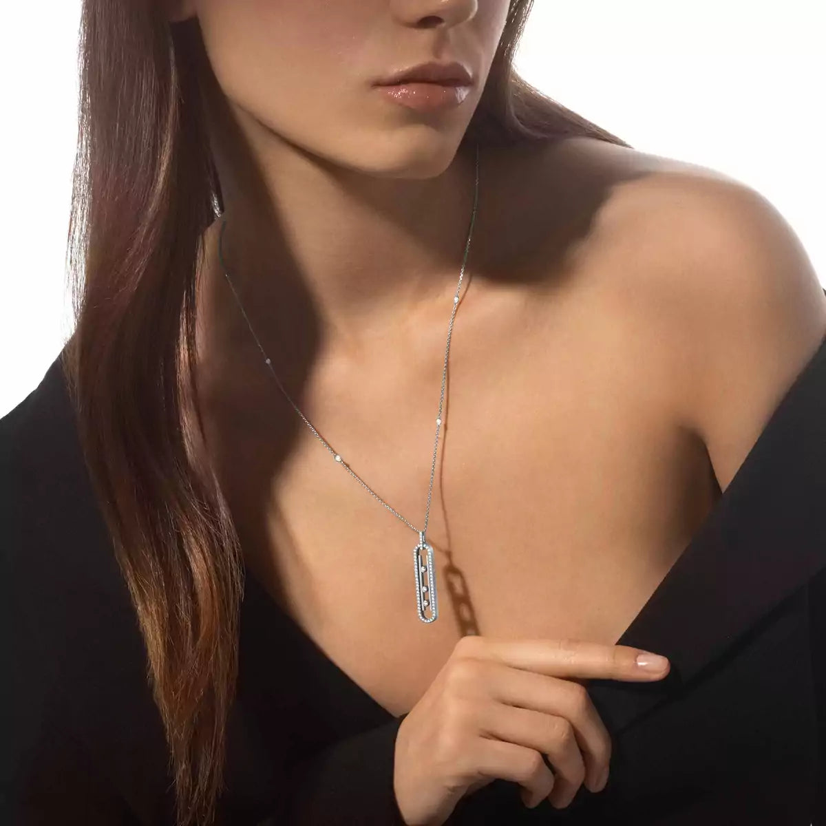 [Sophire Jewelry]Diamond Necklace Move 10Th