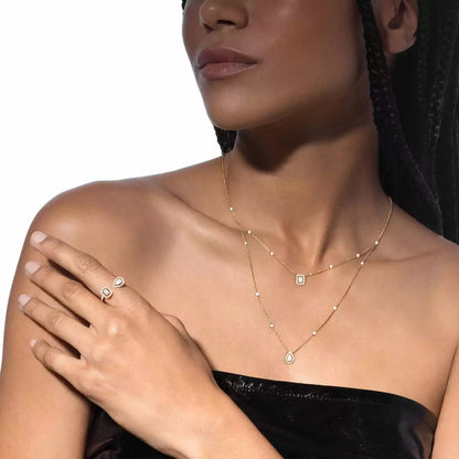 [Sophire Jewelry]Diamond Necklace My Twin 2 Rows