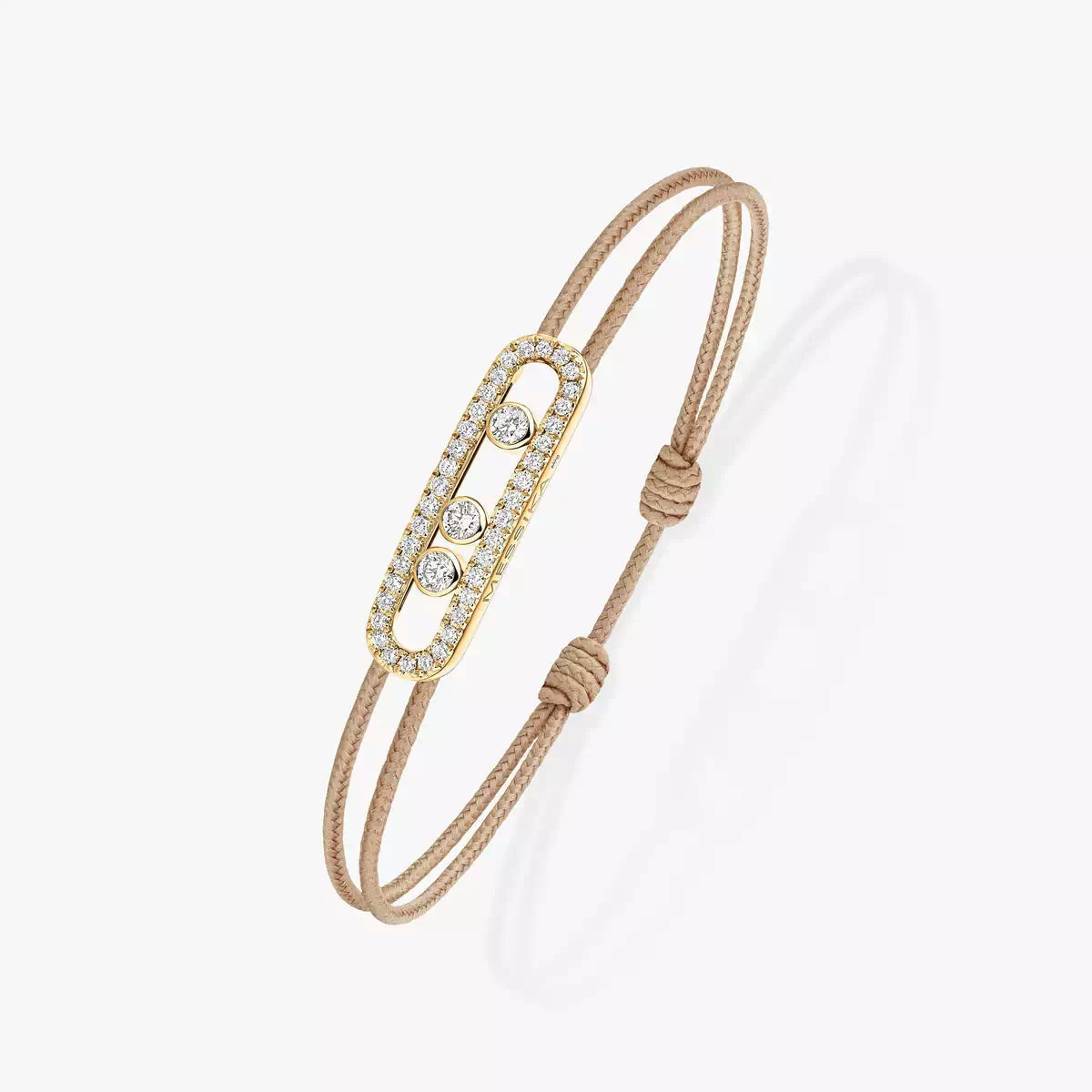 [Sophire Jewelry]Messika Care(s) pink cord pavé bracelet