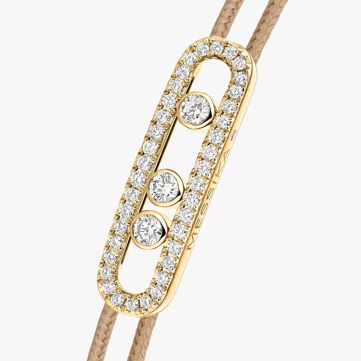 [Sophire Jewelry]Messika Care(s) pink cord pavé bracelet