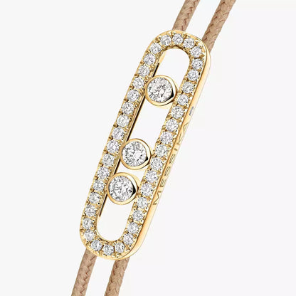 [Sophire Jewelry]Messika Care(s) pink cord pavé bracelet