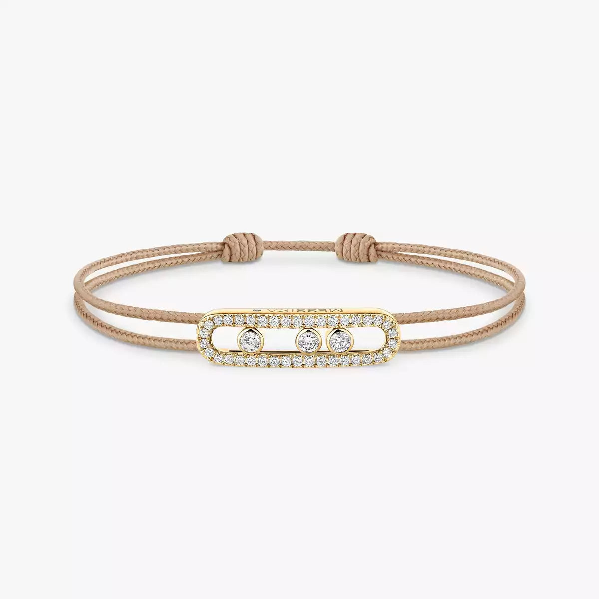 [Sophire Jewelry]Messika Care(s) pink cord pavé bracelet