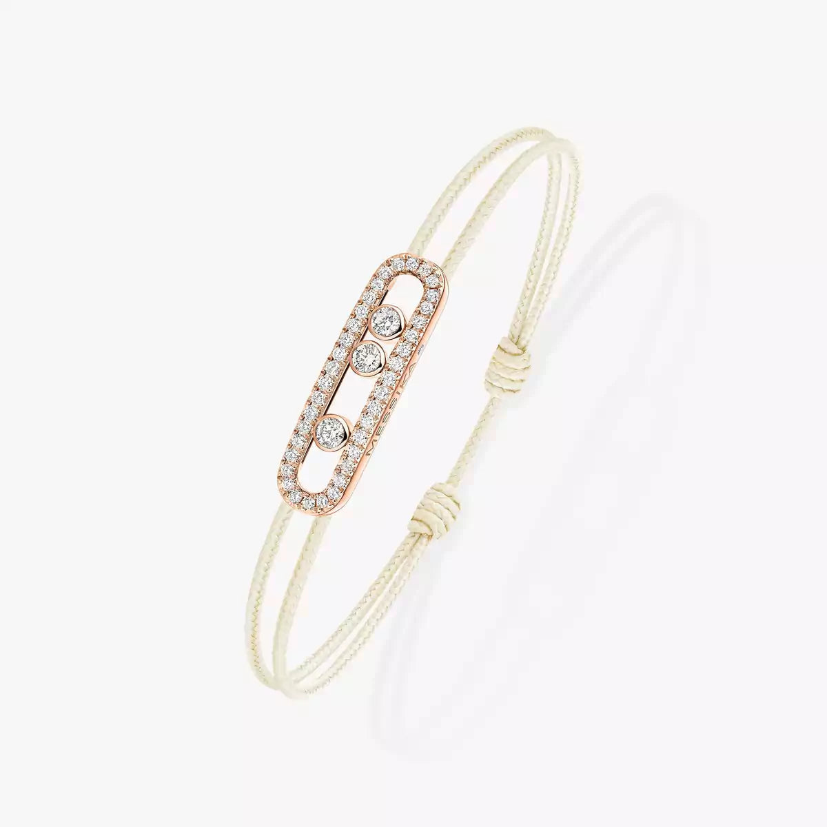 [Sophire Jewelry]Messika Care(s) pink cord pavé bracelet