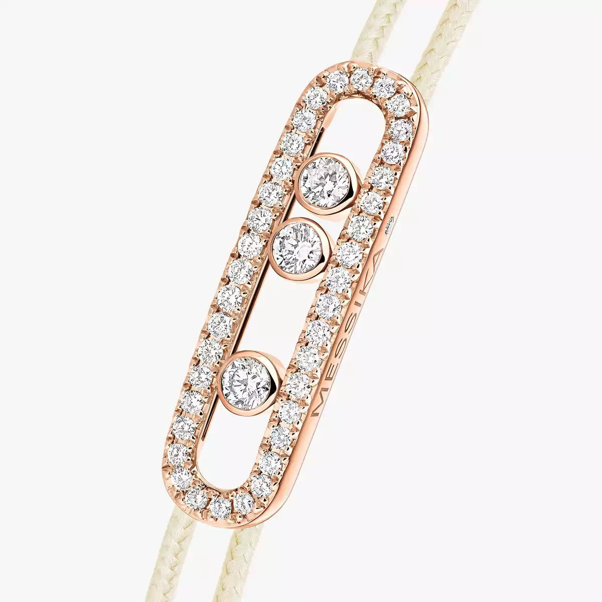 [Sophire Jewelry]Messika Care(s) pink cord pavé bracelet