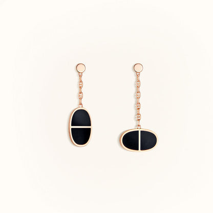 [Sophire Jewelry ]CHAINE VERSO BLACK CERAMIC EARRINGS