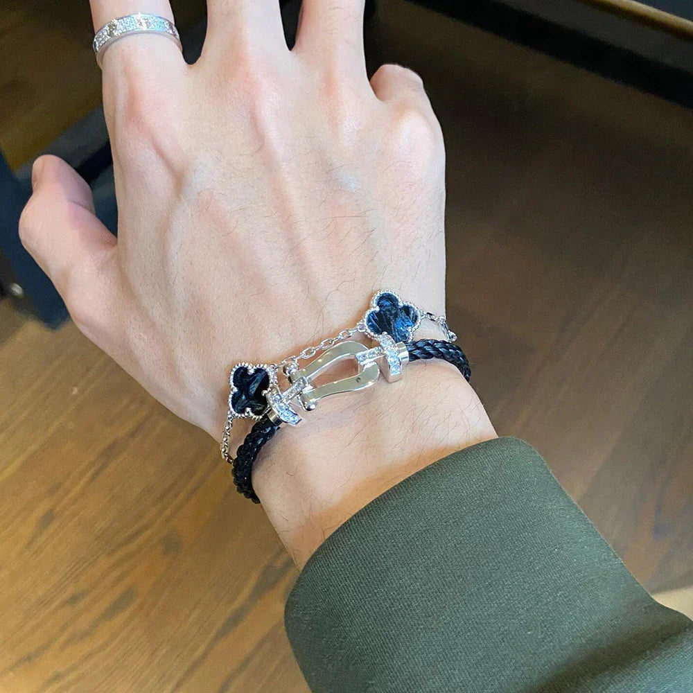 [Sophire Jewelry ]CLOVER 5 MOTIF PIETERSITE BRACELET COLLECTION