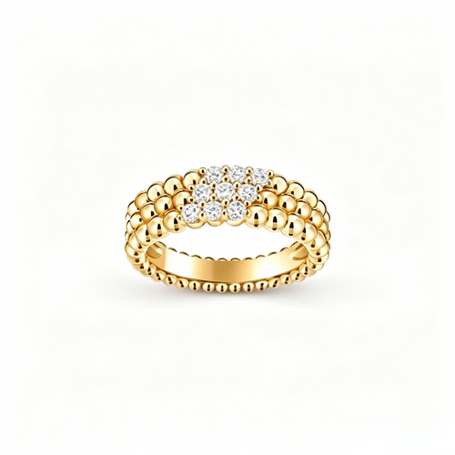 [Sophire Jewelry] THREE-ROW DIAMOND RING
