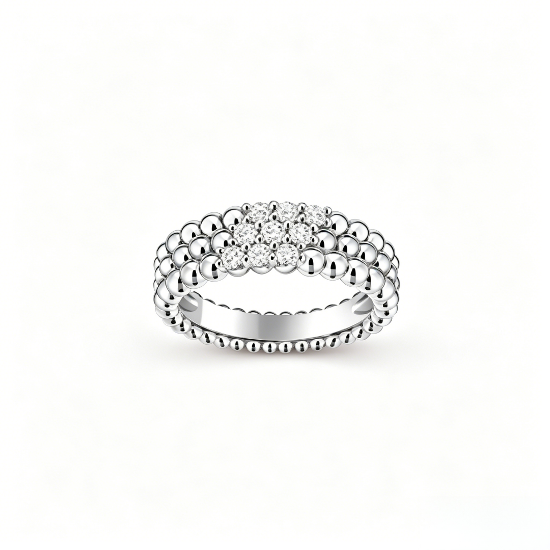 [Sophire Jewelry] THREE-ROW DIAMOND RING