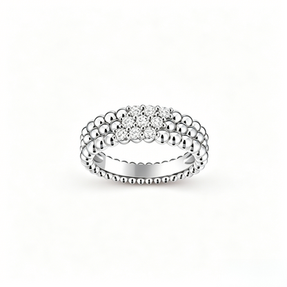 [Sophire Jewelry] THREE-ROW DIAMOND RING