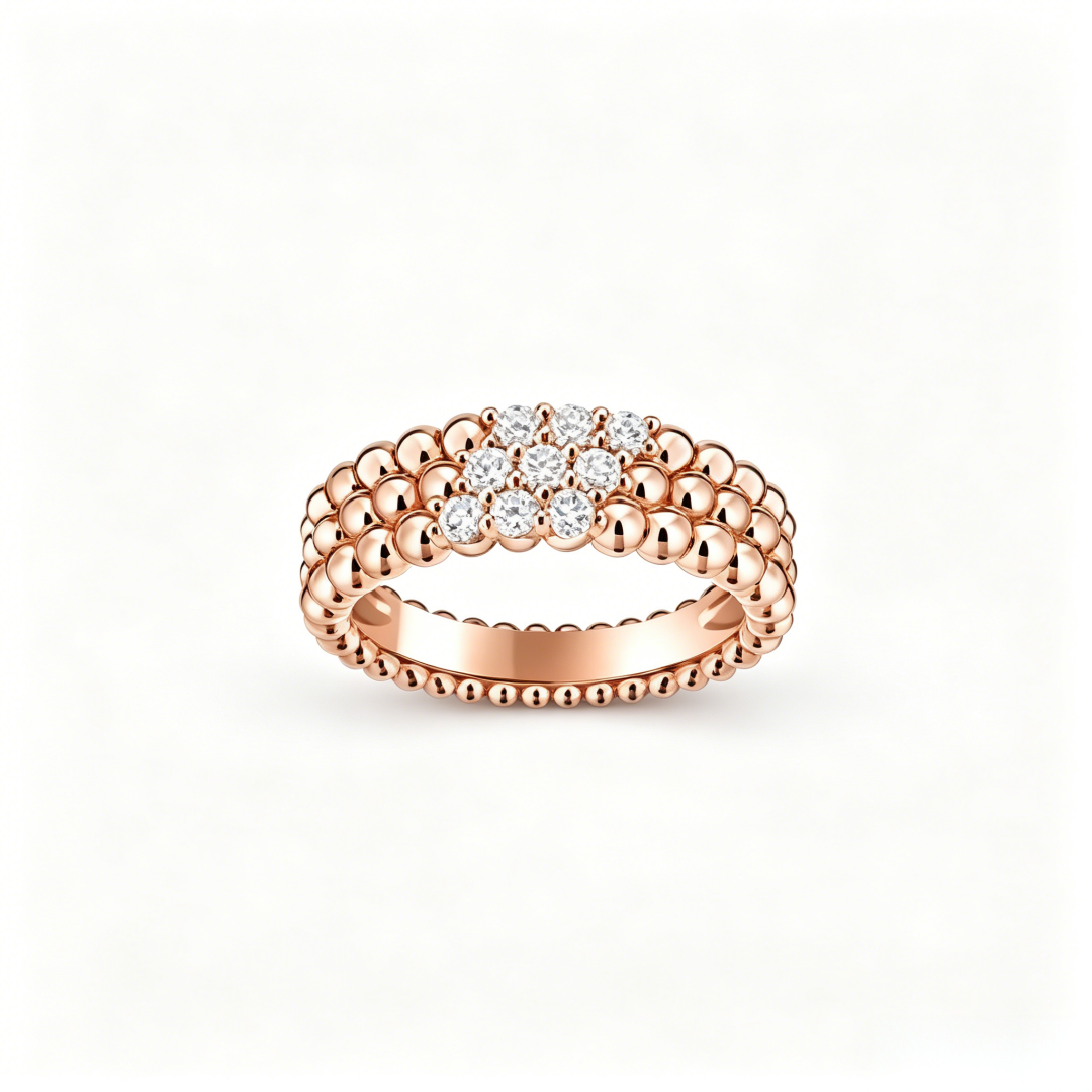 [Sophire Jewelry] THREE-ROW DIAMOND RING