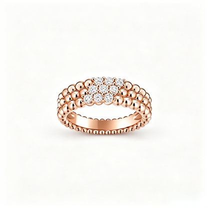 [Sophire Jewelry] THREE-ROW DIAMOND RING