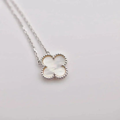 [Sophire Jewelry ]CLOVER  15MM WHITE MOTHER-OF-PEARL SILVER