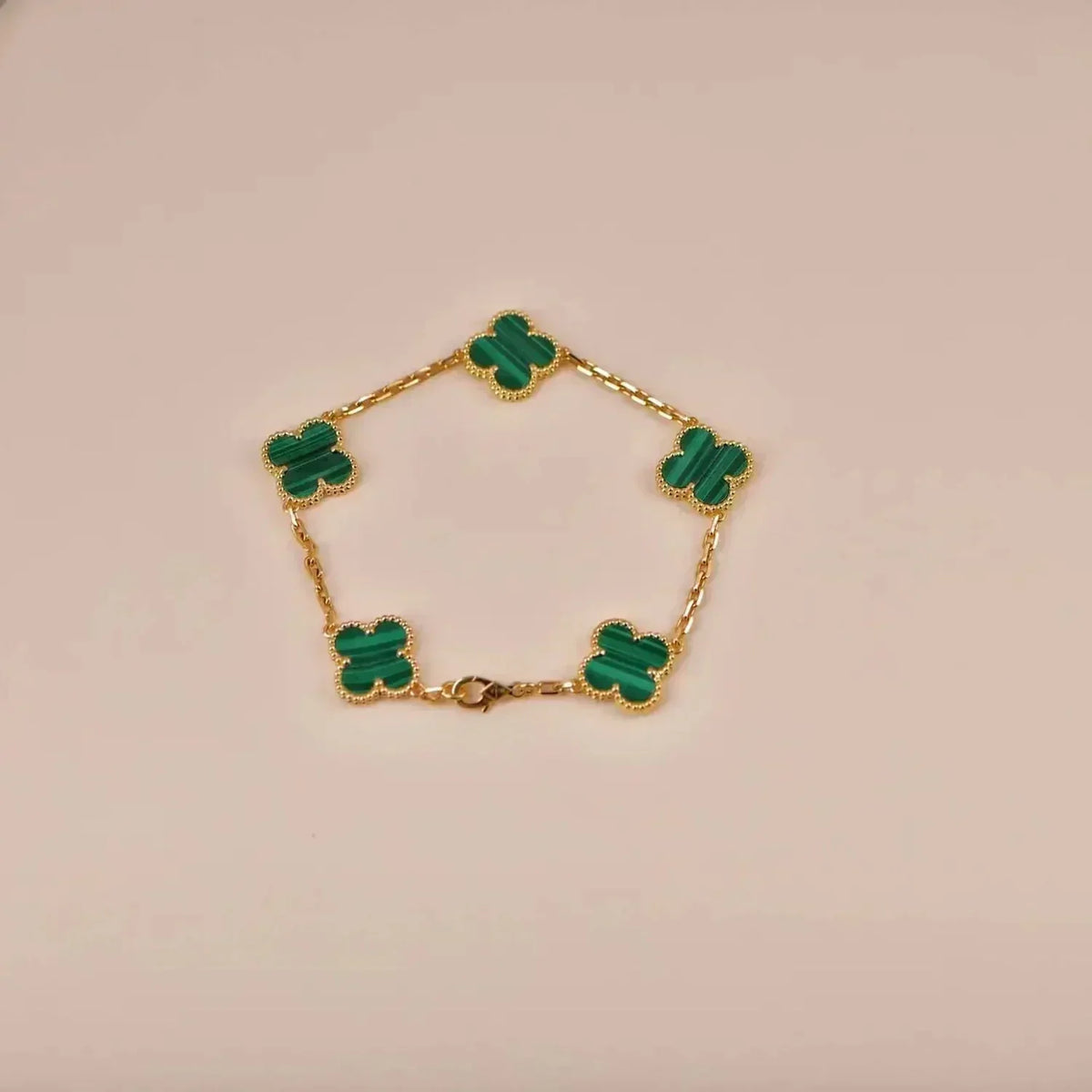 [Sophire Jewelry ] CLOVER 5 MOTIF MALACHITE BRACELET COLLECTION
